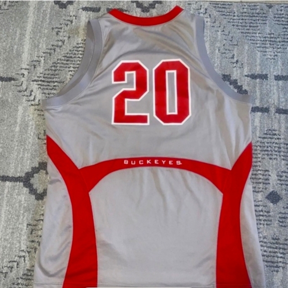 Nike Elite XL Authentic#20 Greg Odem Rare Vintg Grey Ohio St Basketball Jersey - Picture 2 of 4